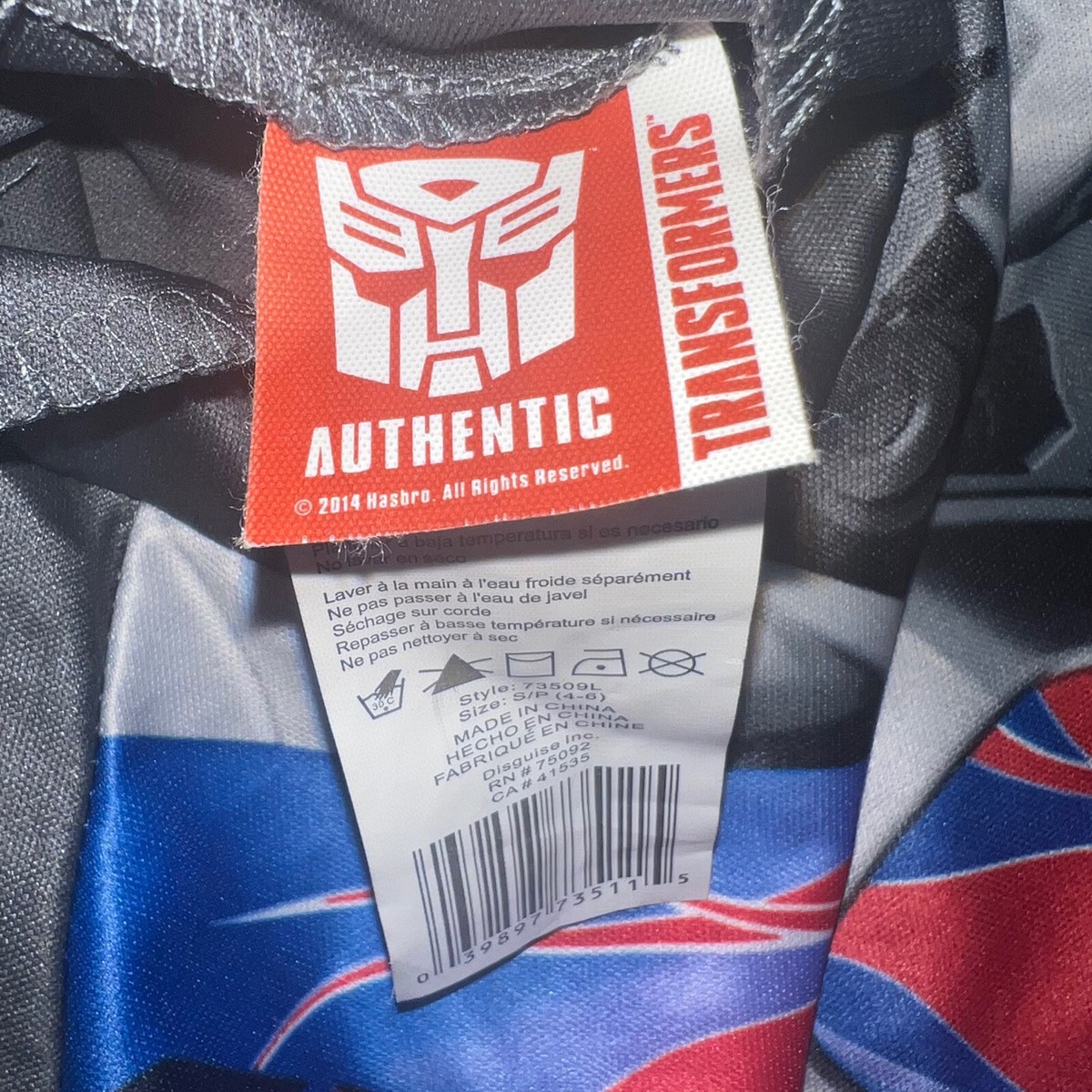 と Transformers Optimus Prime Halloween Costume Jumpsuit Boys Size S