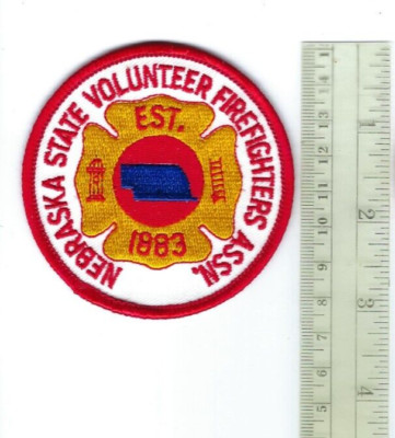 NE Nebraska State Volunteer Firefighters Assn. patch - NEW!