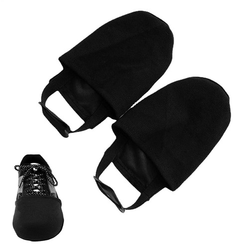 1 par de fundas ajustables para zapatos de boliche deslizantes de algodón cubierta para zapatos de boliche negra - Imagen 5 de 9