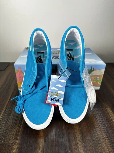 Vans The Simpsons Chukka Pro Mid Top Bart Blue VN0A4UWT0RB New in Box mens 10