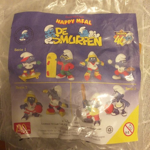 PREMIUM TOY McDONALD'S 1998 HAPPY MEAL SCHTROUMPF smurf BASEBALL batteur - Picture 2 of 2