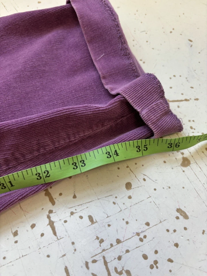 Pantalones de pana morados vintage con cintura elástica talla 8 para mujer  Foto 4 de 4