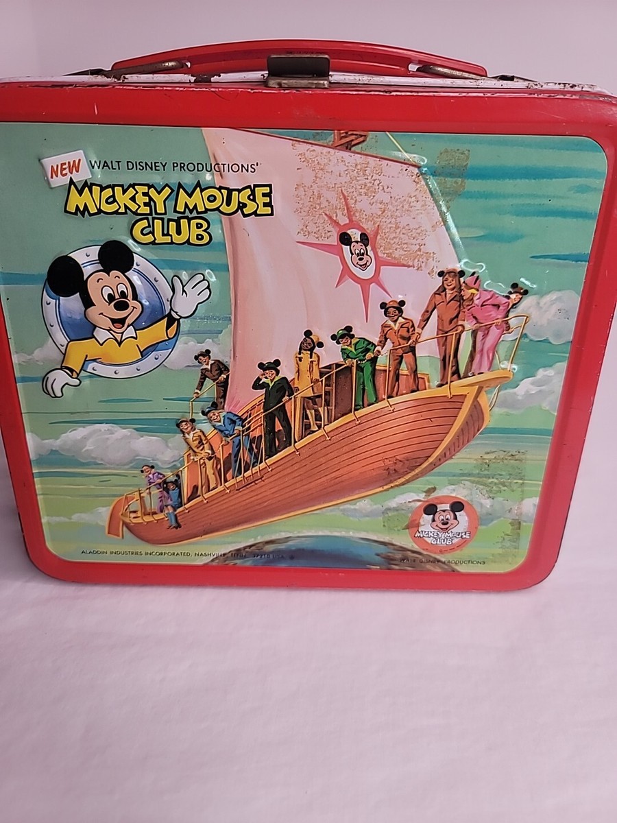 Walt Disney Mickey Mouse Club ランチボックス 1960's Walt Disney's “Mickey Mouse Club” Metal Child's