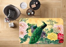 3D Peacock Flowers 157 Non Slip Rug Mat Room Mat Quality Elegant Photo Carpet AU