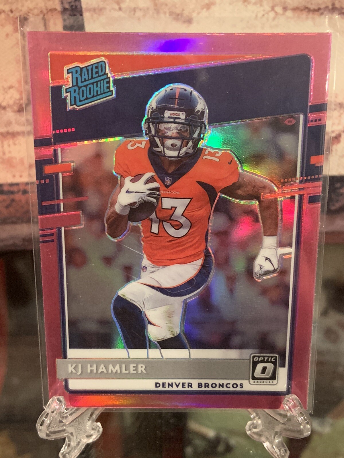 2020 Donruss Optic KJ HAMLER Pink Prizm Rated Rookie Holo RC #170 Broncos