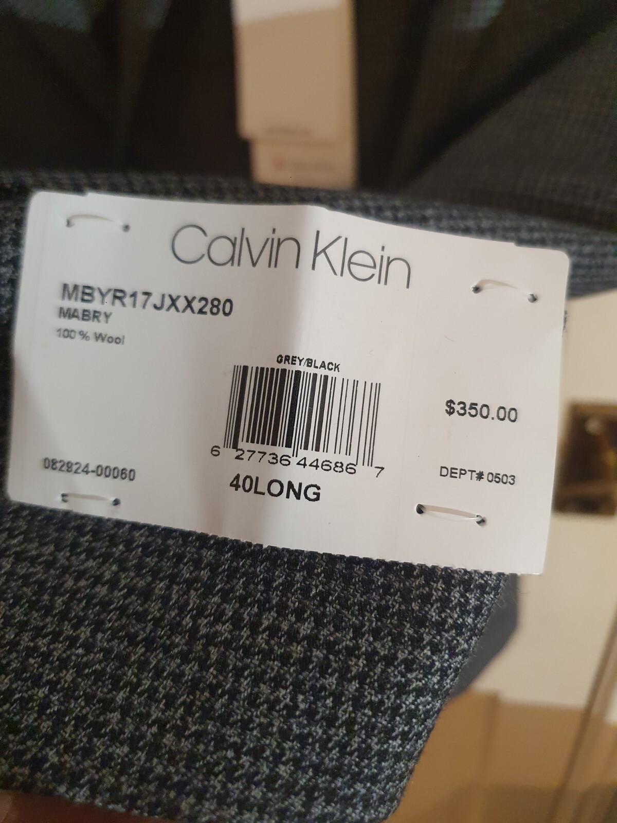 Calvin Klein Mens Slim Two Button Blazer Jacket, Grey, 40 Short RRP $350 New image 3
