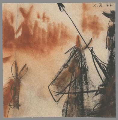 KURT PHILIPP RÖMHILD - Don Quichotte - Zeichnung - 1977