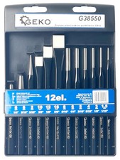 Splinttreiber Körner Flachmeißel Meißel Durchschlag Durchtreiber 12tlg. Set Geko