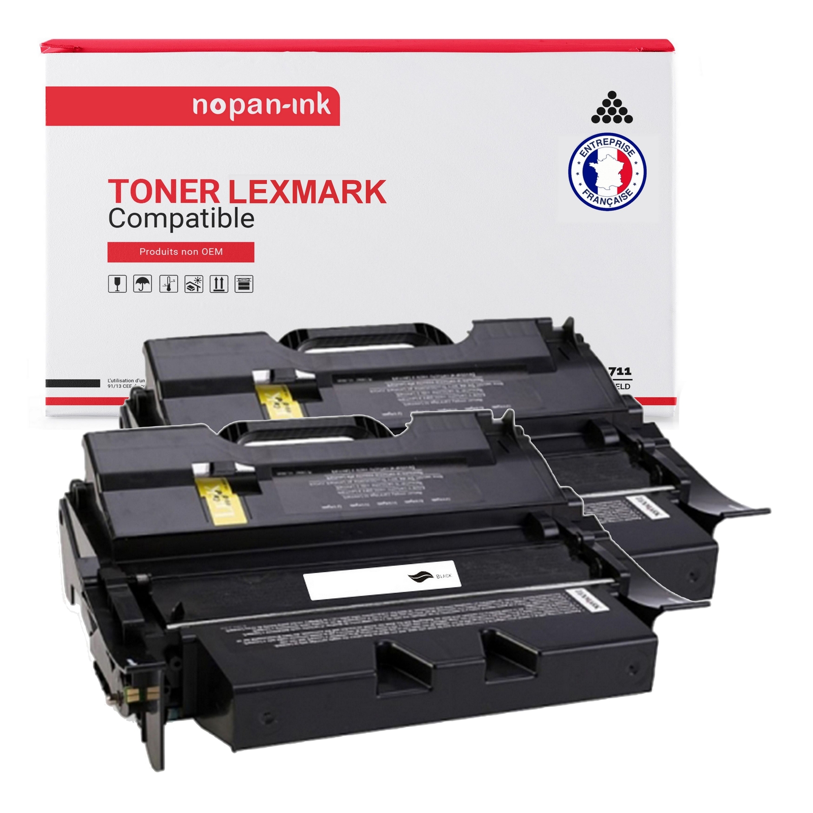 Toner Lexmark T650H11E compatible noir x2 pour éviter les pannes d'encre au bureau
