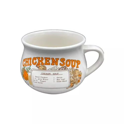 Vintage Chicken Soup Recipe Mug With Handle 1980