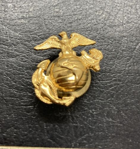 USMC US Marine Corps Marines Emblem Insignia Collar Screw Back Badge Pin