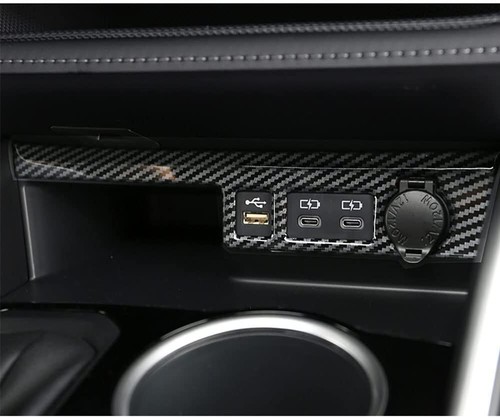 Carbon Fiber Print Cigarette Socket Panel Trim Cover Fits 20-25 Highlander - Picture 6 of 7