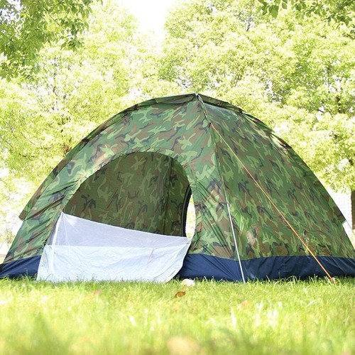 Selbstentfaltendes 1-2 Personen Campingzelt Wurfzelt Zelt Wasserdicht Tarnfarben - Bild 4 von 15