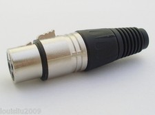 10pcs Microphone Female XLR Audio Connector Sepeaker Jack 3 Pin Pole Nickel Body