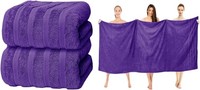 2 X Big Super Jumbo Bath Sheets 100x200 cm Egyptian Cotton Soft XXL Bath Towels