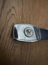 Versace Medusa Buckle Leather Waist Belt Size 100 RRP £395 Made in Italy