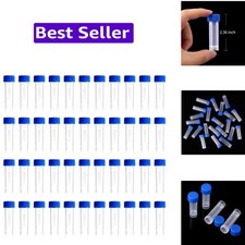 5ml Plastic Tubes Screw Caps Small Bottle Vial Storage Vial Storage Containe...
