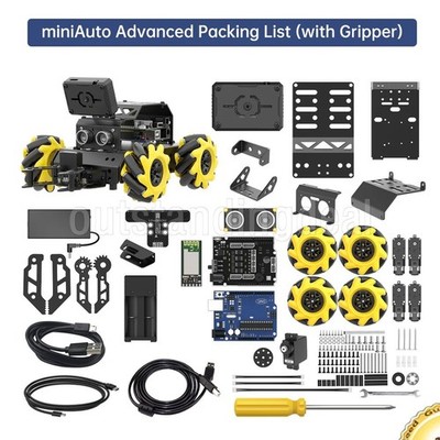 Hiwonder miniAuto AI Vision Robot Car Kit (Advanced Version with Gripper) ot25