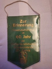 orig.DDR Wimpel BFA Rostock/DAV Freundschaftstreffen, Schutzfolie, Golddruck