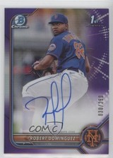 2022 Bowman Chrome Prospect Purple Refractor 30/250 Robert Dominguez Auto 0vc5