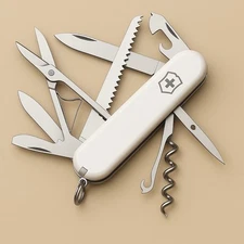 VICTORINOX HUNTSMAN WHITE  Swiss Army Knife  91mm  Multi Tool BRAND NEW!