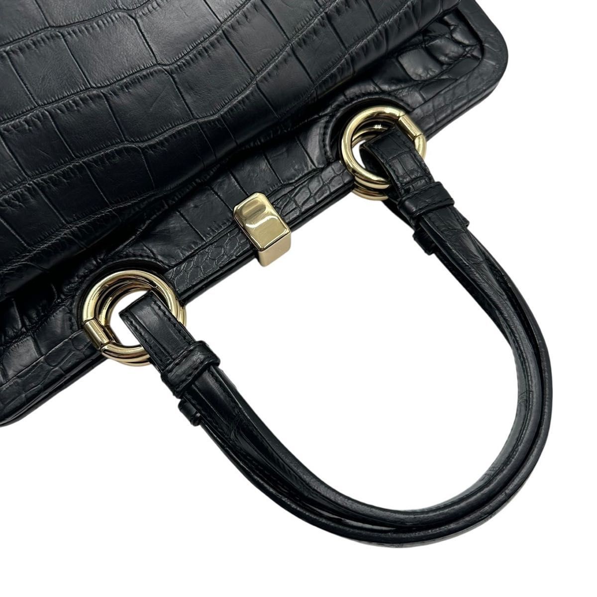 Bottega Veneta Leather Tote Bag Black Gold Hardware 19x30x3.1in Used thumbnail 7