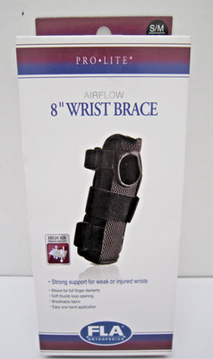 New FLA Orthopedics Pro Lite 8'' Airflow Wrist Brace S/M Left