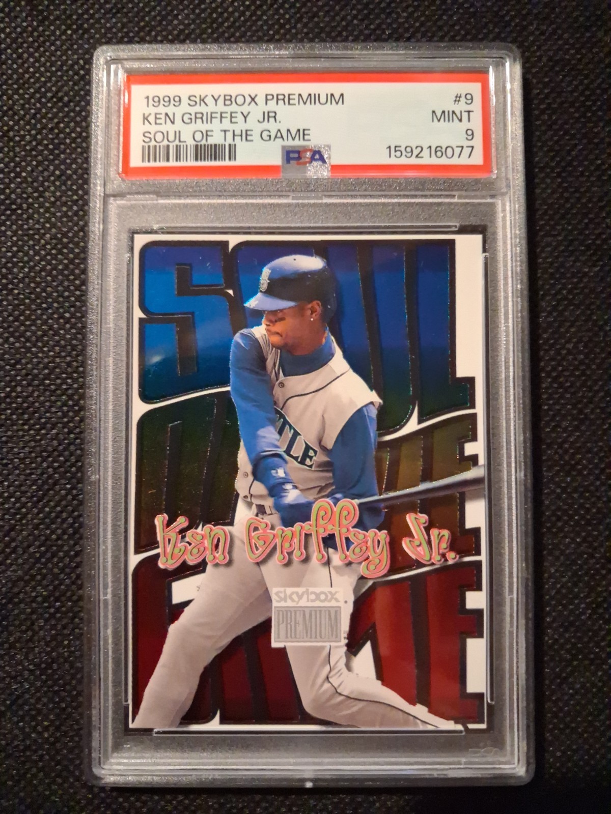 Ken Griffey Jr. 1999 Skybox Premium Soul of the Game Insert #9 Graded PSA 9 view 1
