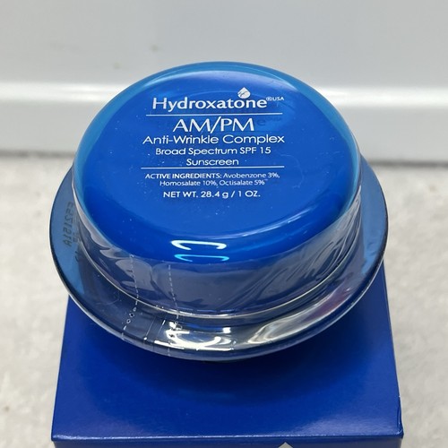 NEW SEALED Hydroxatone AM PM Anti-Wrinkle Complex Cream 1 Oz SPF 15 Old Stock - Picture 2 of 8