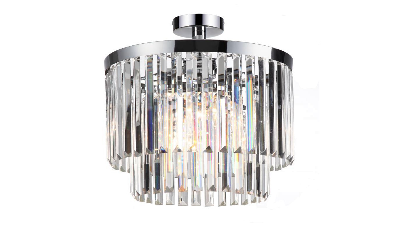 Подвесной светильник VETRO srebrny klasyka w krysztale 4xE14 LP-2910/4C Light Prestige