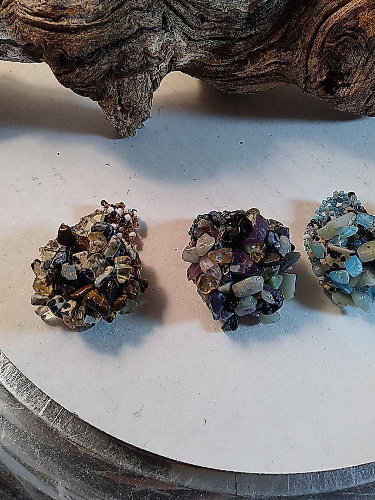 Statement Ring Lot Stretch Flower Rhinestone Chun… - image 5