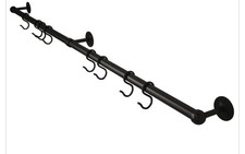 ROTHLEY 8-HOOK UTENSIL RAIL KIT MATT BLACK 1000MM