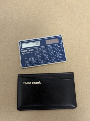 Radio Shack EC-413, Solar-Powered Calculator ~ Micro Thin with Case, Works!!