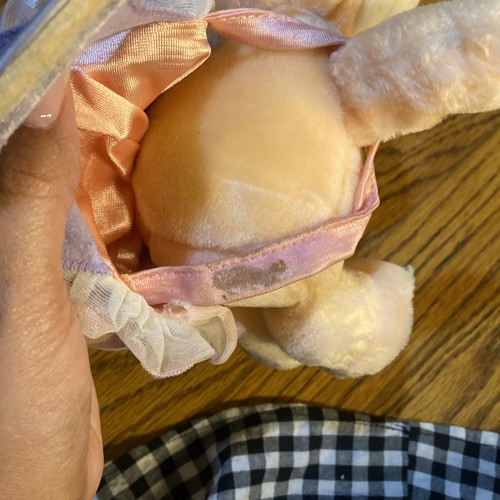 Vintage 1988 Light Orange PeachMattel Turtle Tots Plush 8” w/Shell Backpack - Picture 5 of 7