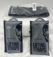 Gymreapers Padded Neoprene Lifting Wrist Straps Weightlifting 18" 2 Pk  Belt