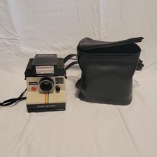 Vintage 1970's Polaroid One Step Land Camera Rainbow Stripe With Case  Untested
