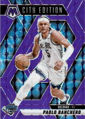 2024-25 PANINI MOSAIC PURPLE FLUORESCENT PAOLO BANCHERO 093/249 ORLANDO MAGIC