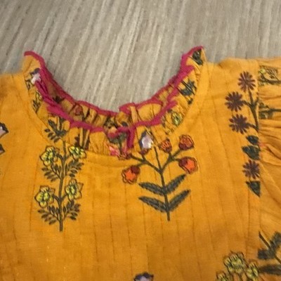Pink Chicken Girls Inca Gold Franken Floral Evelyn Boho Dress | Size 5