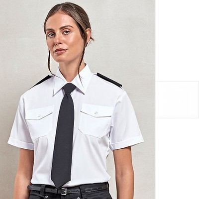 Premier Workwear Women's Pilot Shirt Short Sleeve PR312 Damen Bluse NEU