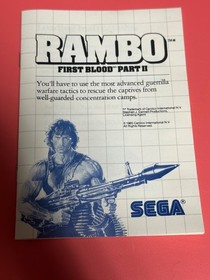 Rambo: First Blood Part II Sega Master System Complete Great Shape BLUE Label