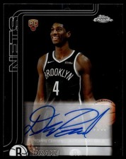 2025-26 Topps Chrome #TCAR-DP Drake Powell Chrome Rookie Autographs