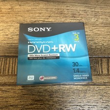 Sony 3 Pack DVD RW 30 Min. 1.4GB New For Handycam and Similar Video Cameras