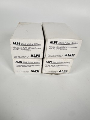 Lot of 4 ALPS Printer Fabric Ribbons ALPS ASP1000 Printer PTPWA1401A sealed