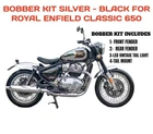 BOBBER KIT SILVER-BLACK FIT FOR ROYAL ENFIELD CLASSIC 650
