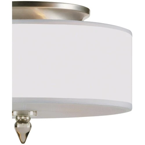 Crystorama 9503-SN Luxo 3 Light 14 inch Satin Nickel Semi Flush Ceiling Light - Picture 4 of 5