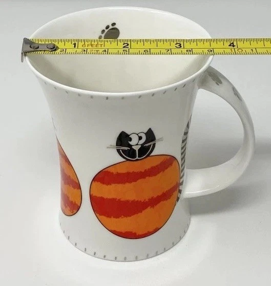 Taza de café Happy Cats & Paws Crazy Catz Sarah Mercer Dunoon Bone China Inglaterra Foto 3 de 4