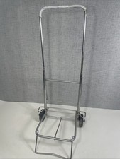 Vtg Luggage Trolley with Wheels Collapsible Handcart for Shopping Luggage Travel
