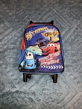 Disney CARS Rolling Backpack Luggage Bag 12” X 8” Brand New