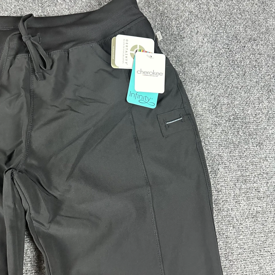 Pantalones Médicos Cherokee Infinity Para Mujer Medianos Altos Negros Contemporáneos 1123AT BAPS Foto 3 de 4