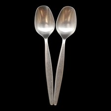 2 Gense Focus Teaspoons - 6 Satin Stainless S...